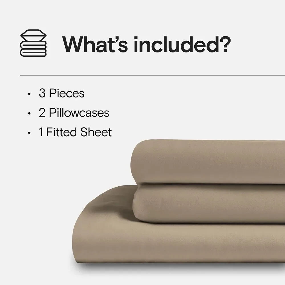 NWT Sijo DOZ Bamboo Sheet Set 3 Piece -1 Sheet 2 Pillowcases Dune Queen